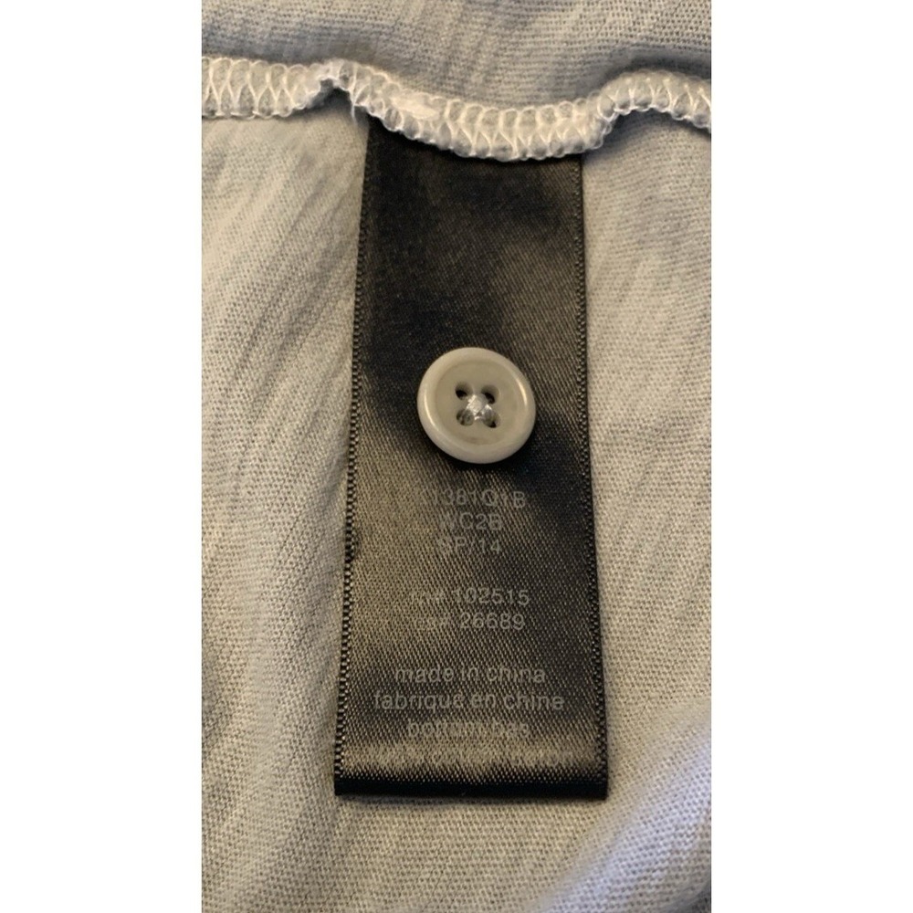 John Varvatos Mens Polo Shirt Knit Lightweight Grayscale Gray Peace Sign XL - Picture 11 of 16